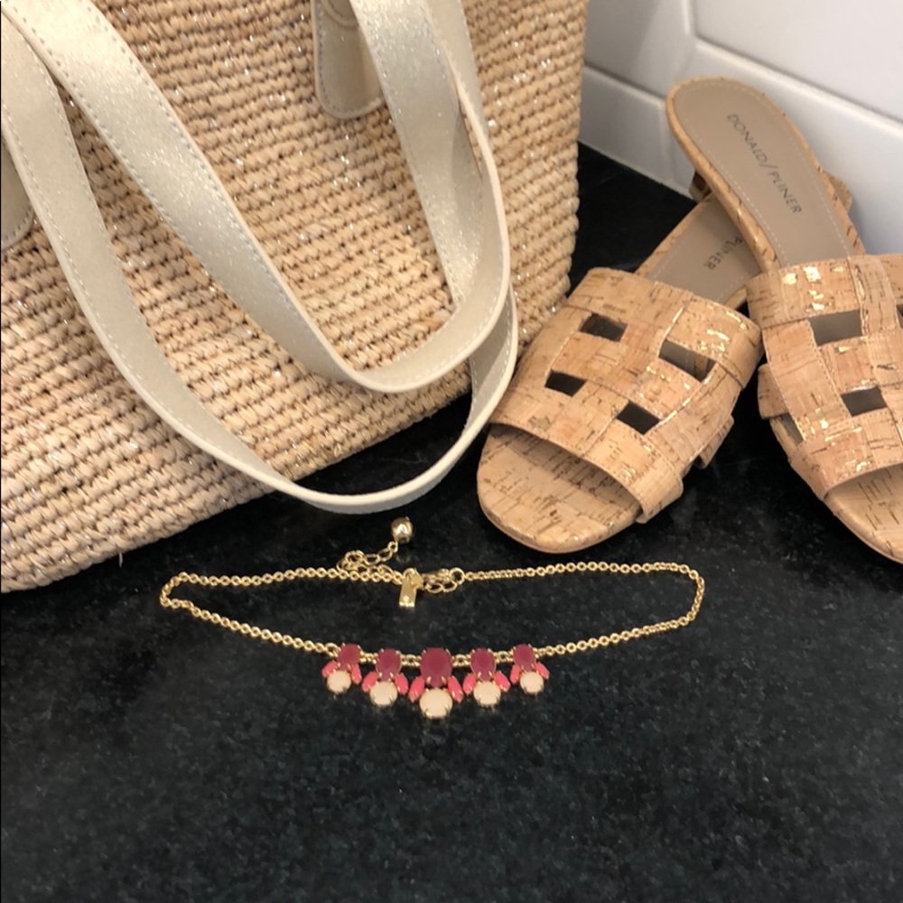 Kate Spade gold and pink necklace